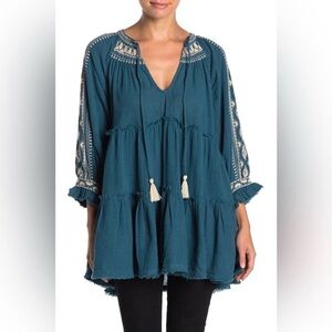 Free People Dreamweaver Embroidered Tunic